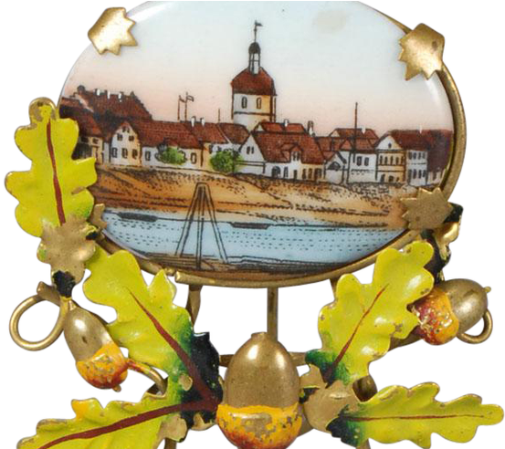 Miniature Painting On Porcelain With Twisted Brass - Dragon Boat (800x491)