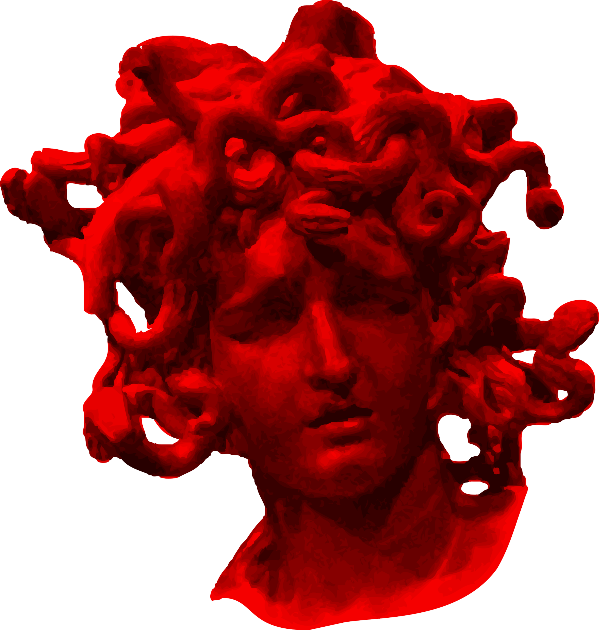 Medusa Clipart Greek Myth - Red Medusa (2284x2400)