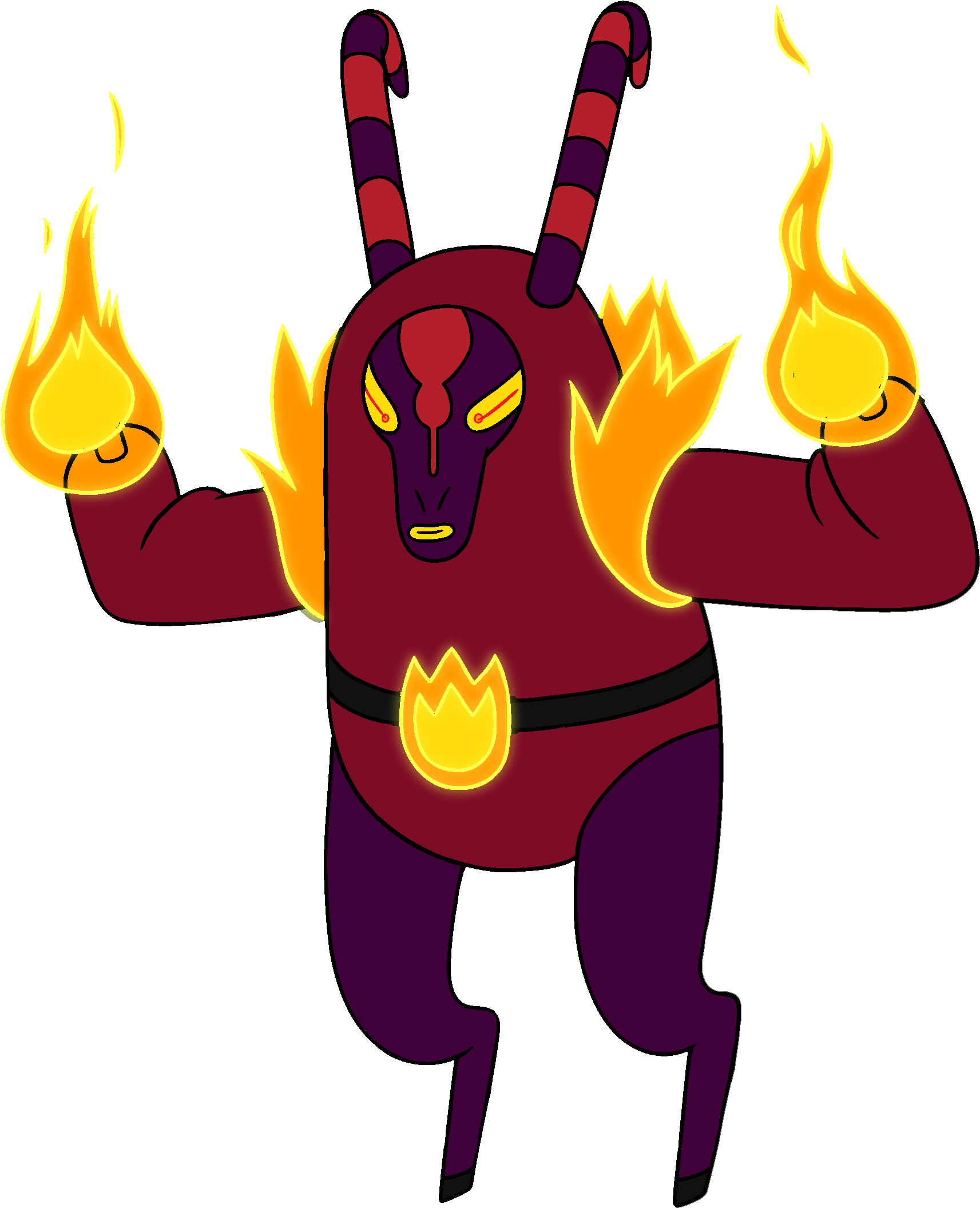 Flame Lord - Papercraft Adventure Time Flame Princess (1724x2112)
