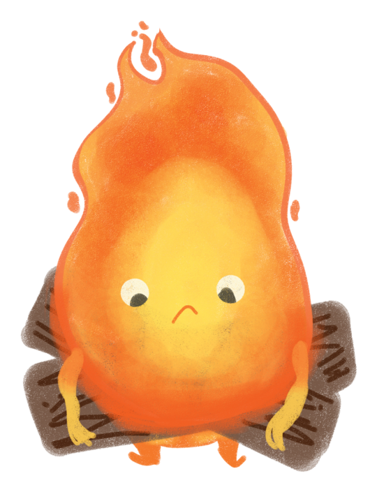 Calcifer Sticker By Ditto9 On Deviantart - Garibaldi (fish) (600x756)