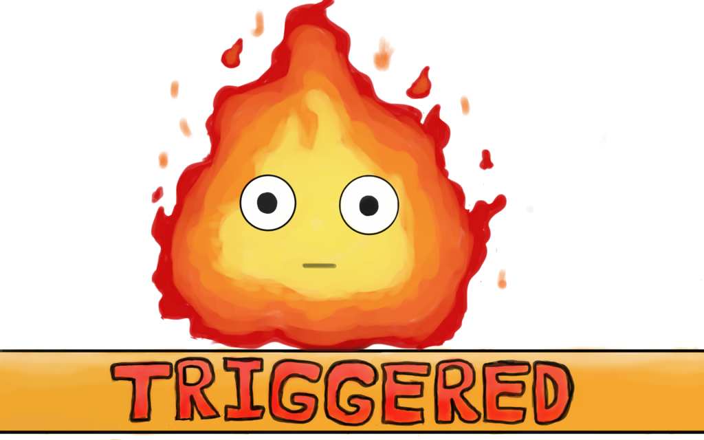 Triggered Calcifer ^-^ By Jadedapril - Calcifer Transparent (1024x640)