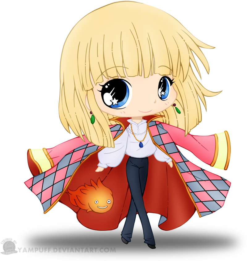 Howl And Calcifer - Calcifer (908x879)