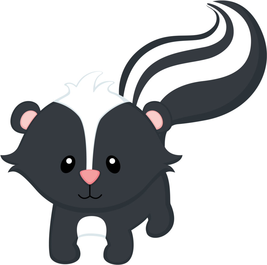 Say Hello - Woodland Skunk Baby Animals Clipart (900x895)
