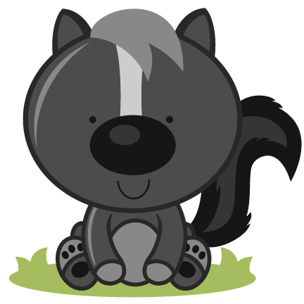 Baby Skunk Svg Cutting Files For Scrapbooking Skunk - Cute Skunk Clip Art (432x432)