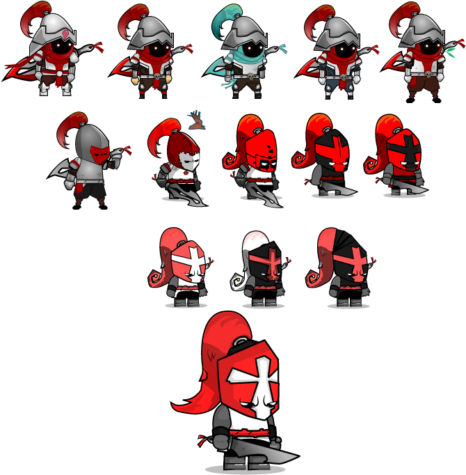 Attachments - - Castle Crasher Sprite Sheet (740x738)