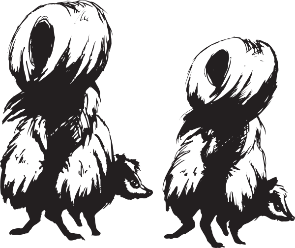 Skunks About To Spray Clip Art At Clker - Skunks Clipart (600x504)