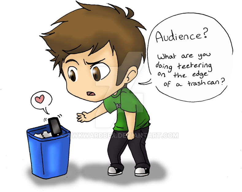 Hey Audience By Awkwardbex - Toby Turner Cartoon (800x684)