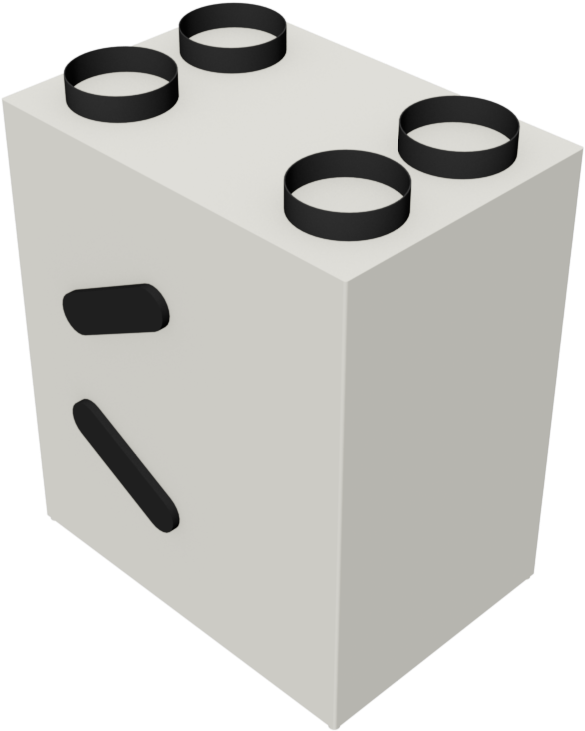 Endura Delta Heat Recovery Unit, Flex Design Roof Outlet - Box (800x800)