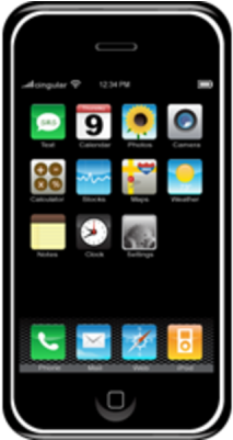 Mobile Touch Phone Free Images At Clker Com Vector - Cell Phone Clipart (400x400)