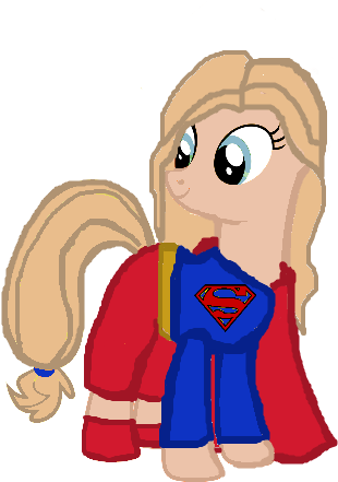 Mlp Supergirl By Rosiepink345 - Cartoon (1006x477)