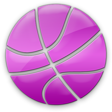 Purple Clipart Basketball - Pink Basketball Ball (420x420)