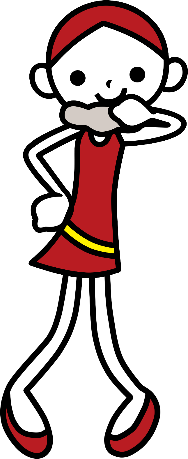 Super Tap Girl - Rhythm Heaven Tap Trial Girl (646x1576)