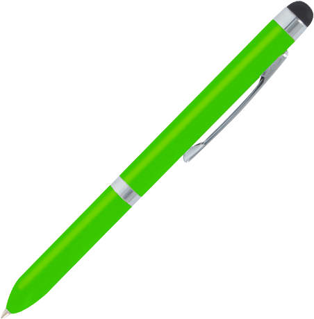 Stylo Avec Stylet Tactile Green - Pink Ballpen (535x587)