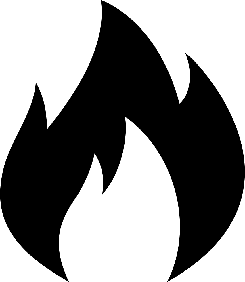 Fire Flame Hot Popular Comments - Black And White Fire Emoji (852x980)