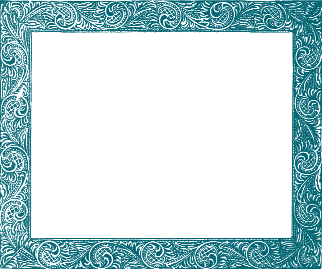 Teal Clipart Frame - Frame Png (1035x865)