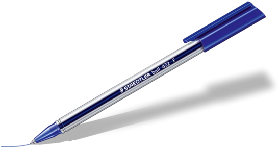 Picture Of Staedtler Stick 432 Pen - Staedtler Blue Pen (600x338)