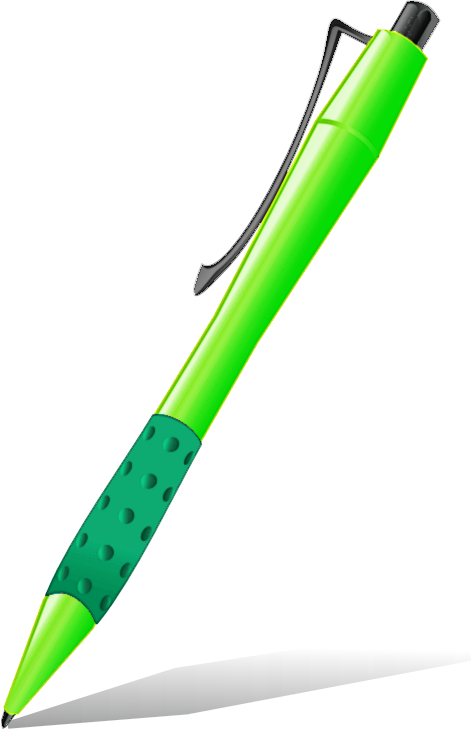 Transparent Green Pen Clipart (471x729)