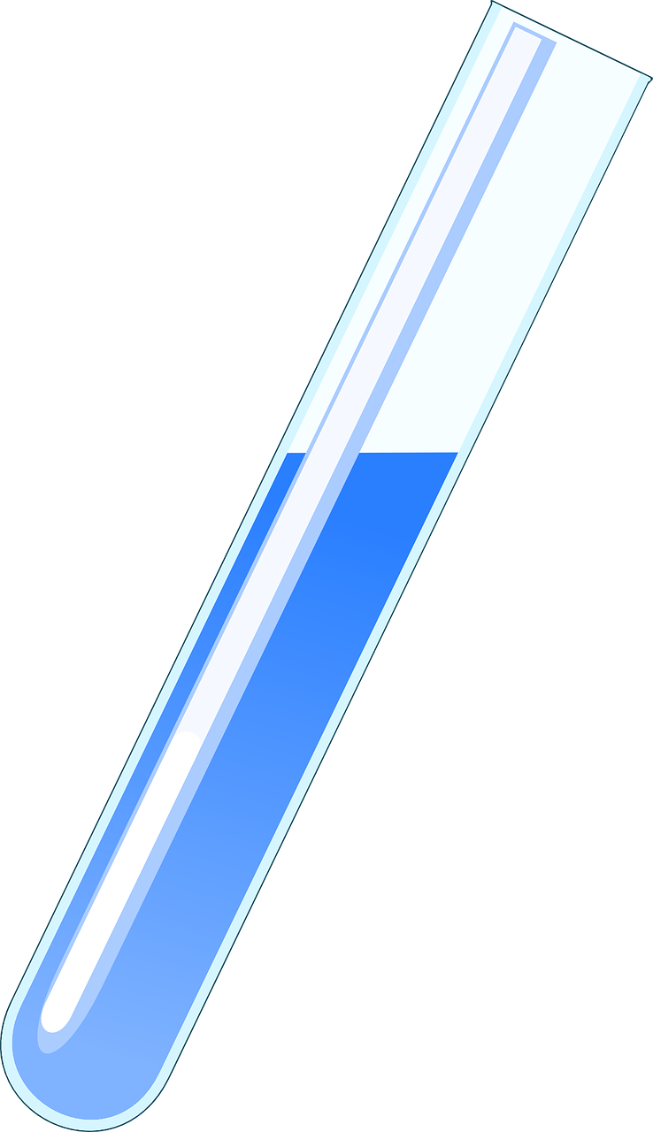 Test Tube Chemistry Science Blue Png Image - Test Tube With Blue Liquid (738x1280)