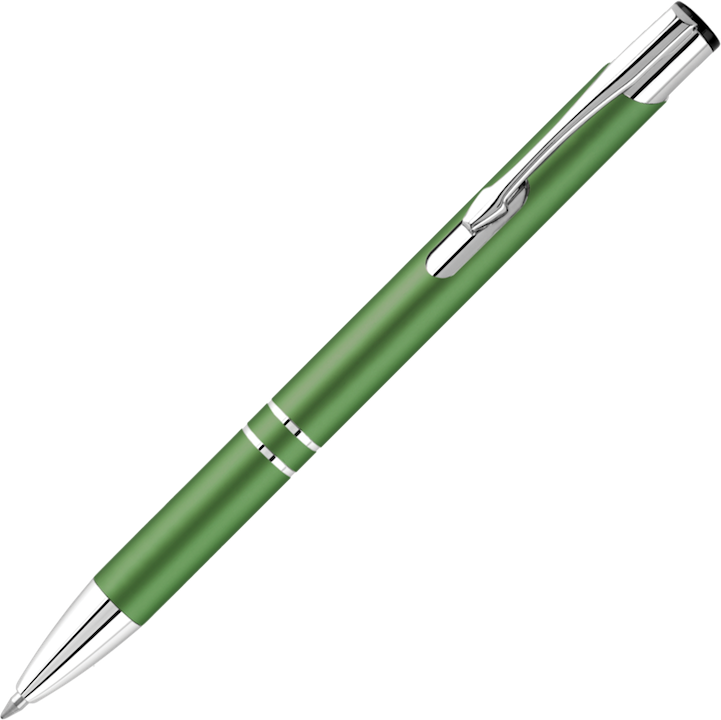 Electra Classic Satin Ballpoint Pen- Green - Black Electra Ballpen (721x720)