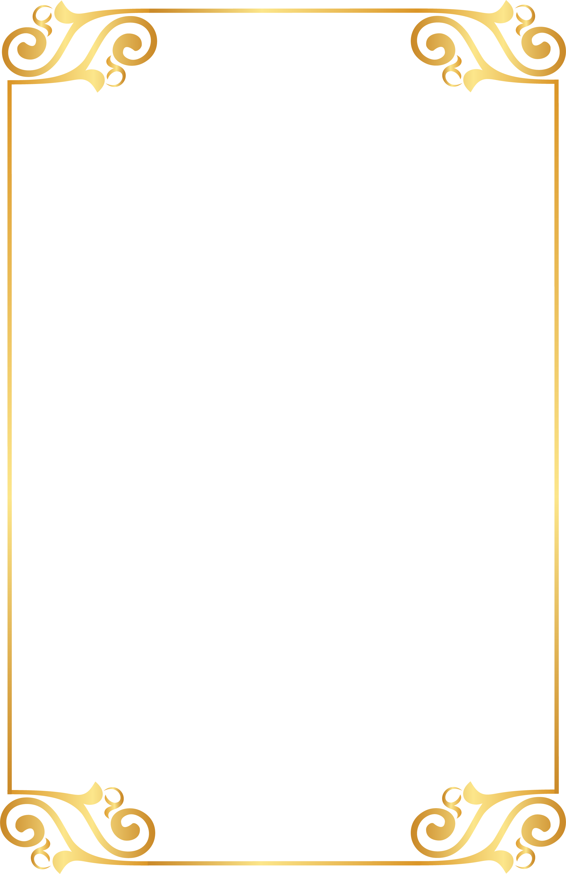 Gold Pattern Frame Pattern 2184*3372 Transprent Png - Vector Gold Border Gif (2184x3372)