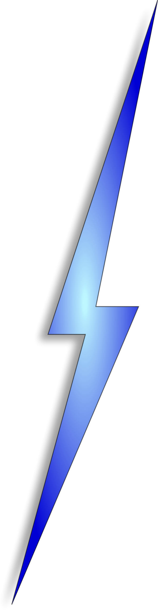 Thunderbolt Clipart - Blue Lightning Bolt Clipart (600x2310)