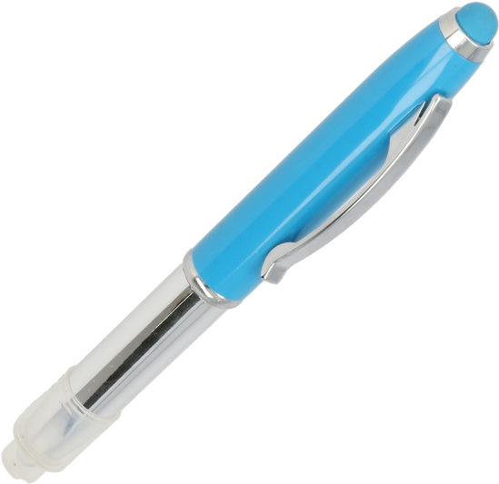 Ball Pen Tres With Flashlight And Touch Red - Felt Lanyard (800x800)