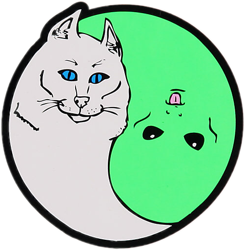 Ripndip Sticker Cool Minimalism Lol Yolo Bff Yinyang - Comment Smiley Face Icon (502x514)