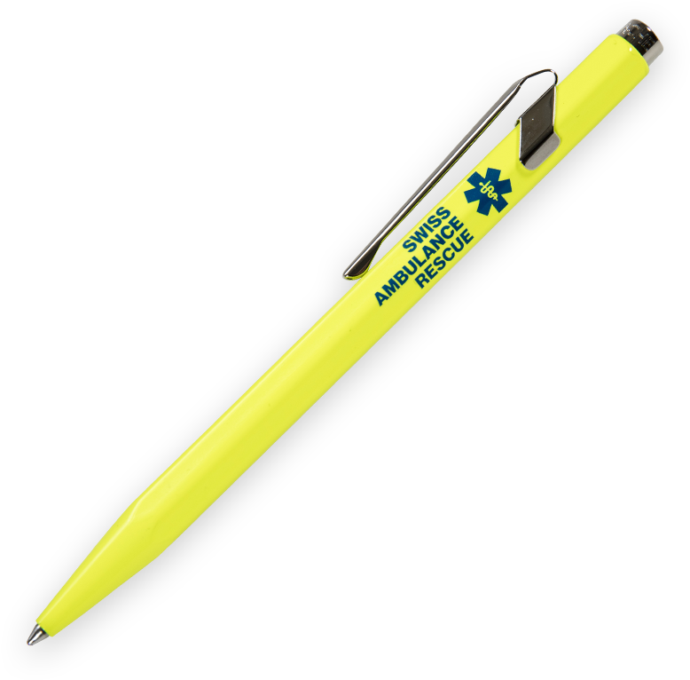 Caran D'ache Of Switzerland Ballpoint Pen - Yellow (800x800)