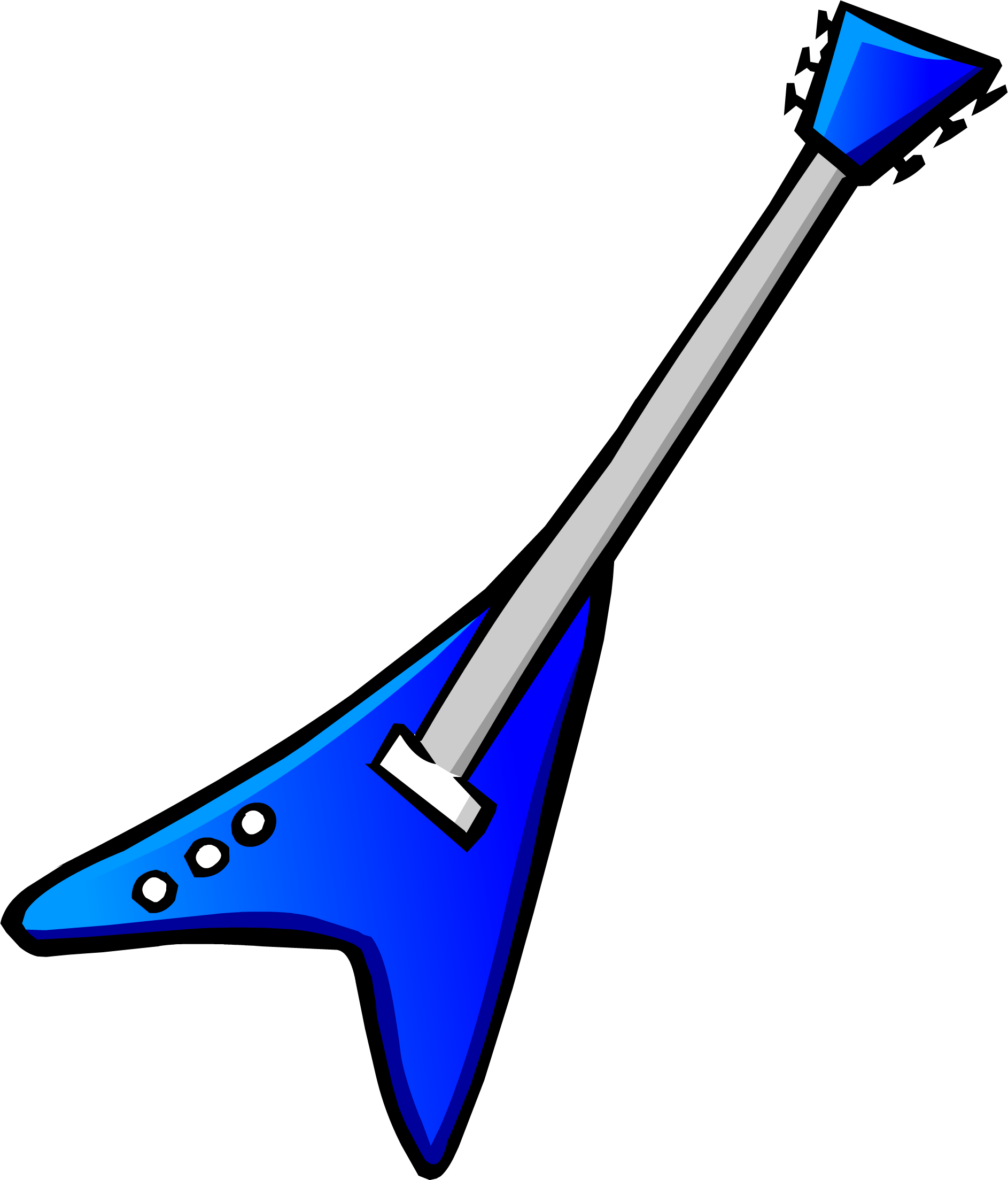 Blue Electric Guitar Icon 5063 - Club Penguin Electric Guitar (1886x2207)