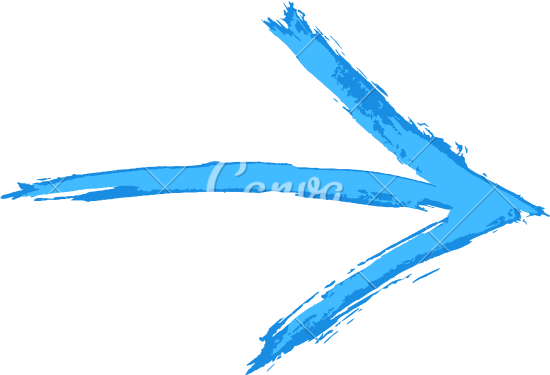 Drawn Arrow Blue - Brush Stroke Arrows Png (550x375)