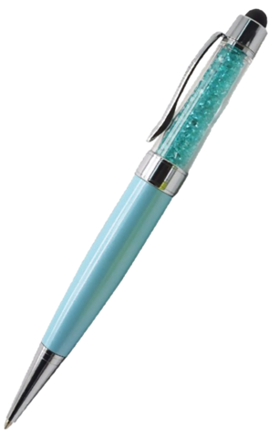 Stylish Crystal Ballpoint Usb Pen With 16gb Flash Drive - Writer (314x480)