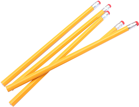 Kkleeo Premium Pencil - Yellow Pencil With Red Rubbers (500x381)