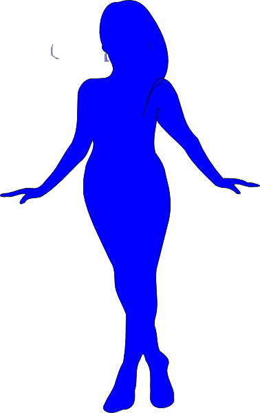 Curvy Woman Silhouette Clip Art - Curvy Woman Silhouette Clip Art (378x600)