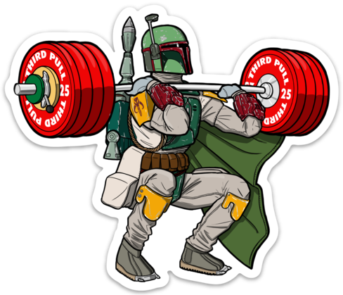 Barbell Hunter Catch Sticker - Barbell Hunter (488x419)