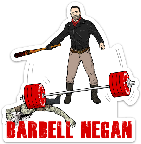 Barbell Negan Sticker - Negan (478x488)