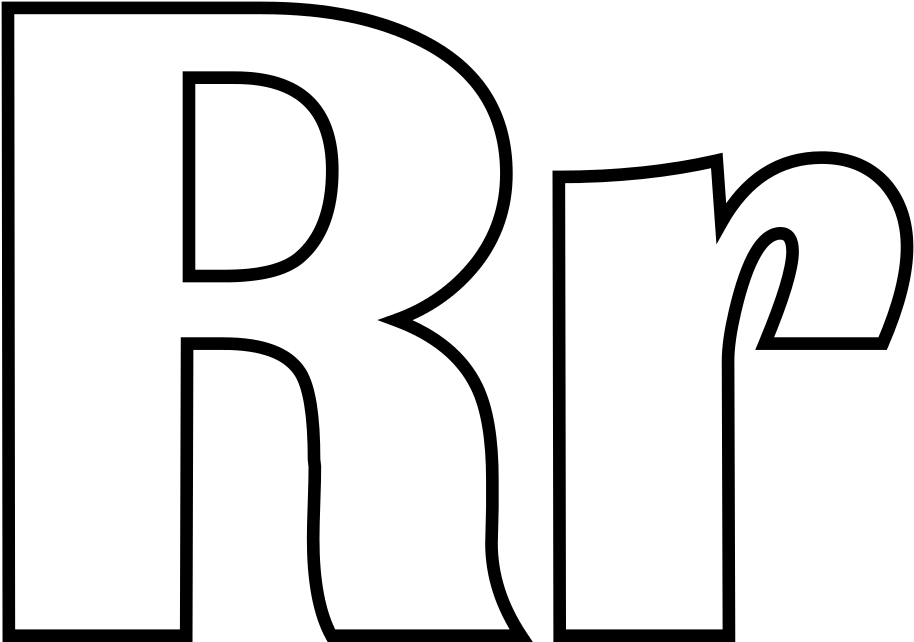 File - Letter R Coloring Page (1000x773)