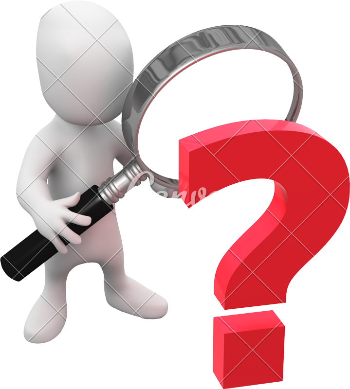 3d Little Man Looks At The Question - Dibujos De Pregunta (719x800)