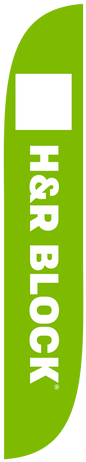 H&r Block 12ft Feather Flag Green - H&r Block Tax Software Basic 2014 - Electronic (391x521)