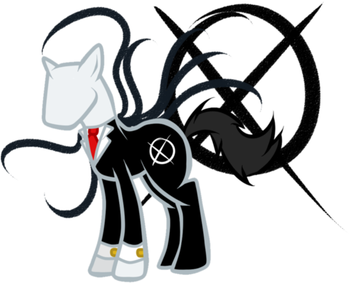 The Slender Man Wallpaper Titled My Little Pony Slender - My Little Pony Slender Man (500x500)