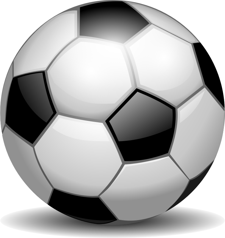 Office Clip Art Black And White Download - Ballons De Foot Vector (756x798)