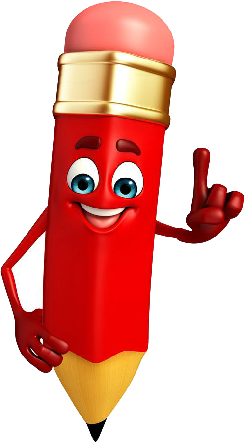 Pencil Cartoon - Red,pencil - Pencil Cartoon - Red,pencil (699x1000)