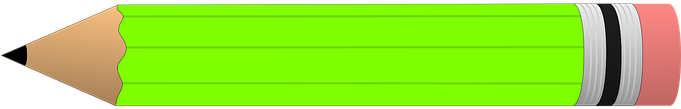 Pencil Green Eraser Write School Notes Pen - Cay But Chi Mau (680x340)