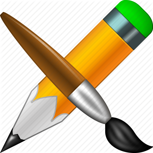 Icon Graphics Design Drawing - Draw And Paint Icon (512x512)