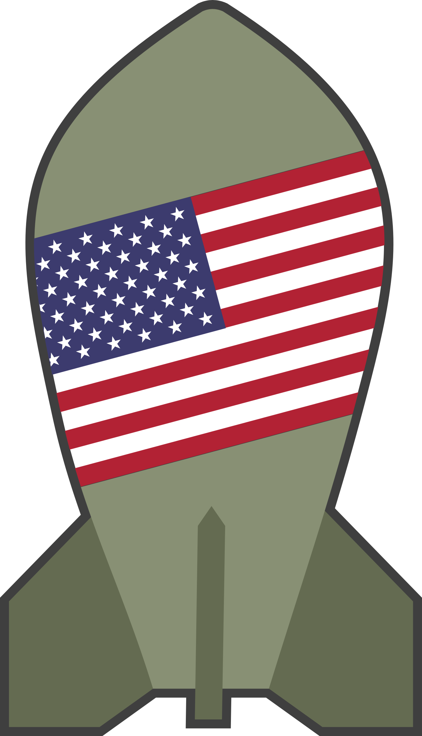 American Bomb - Bomb With American Flag (1376x2400)