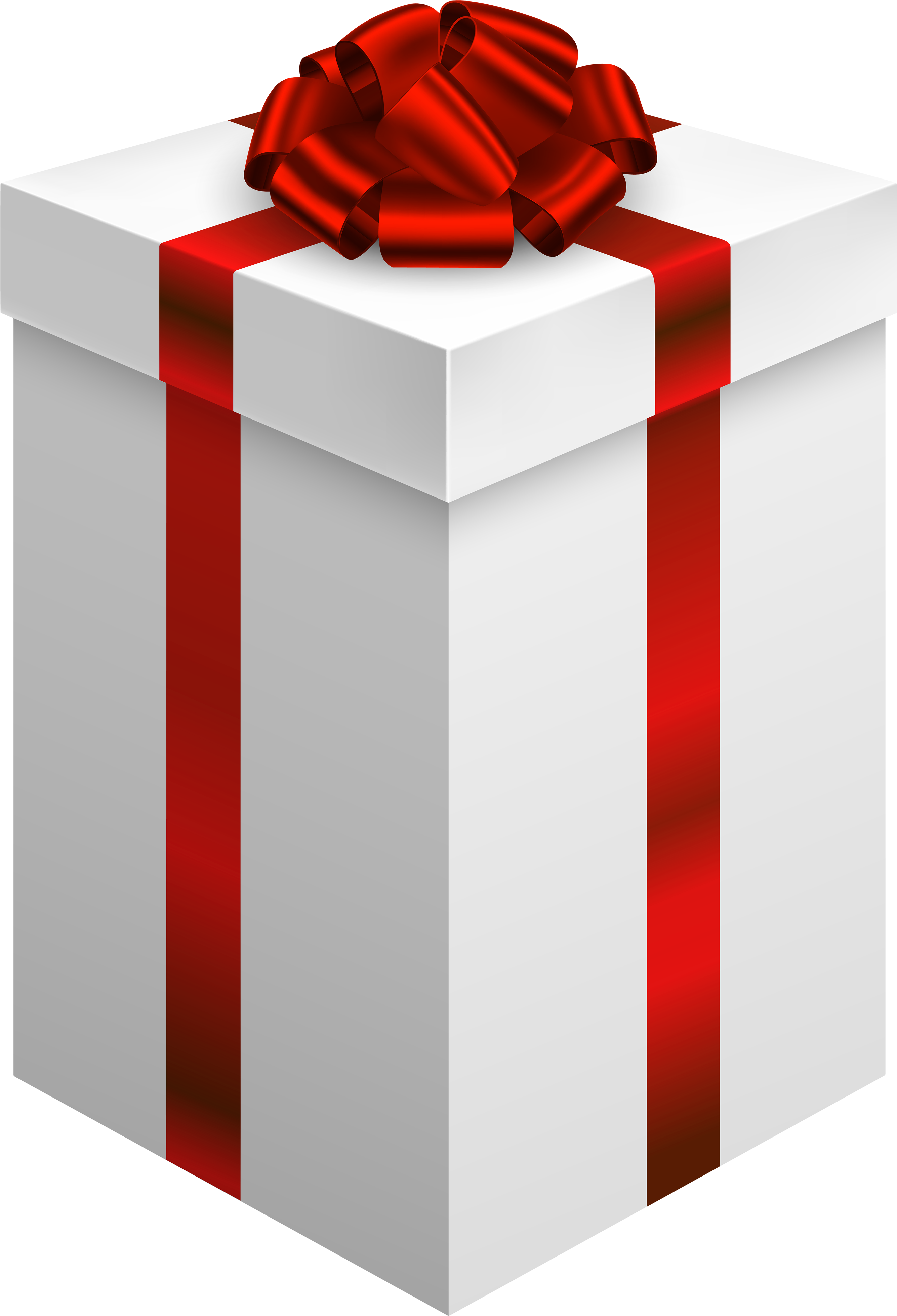 Gift Box With Red Bow Png Clipart In Category Gifts - Gift (2728x4000)