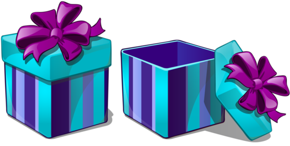 Clipartgift Wrappinggift - Caixa De Presente Desenho (600x335)