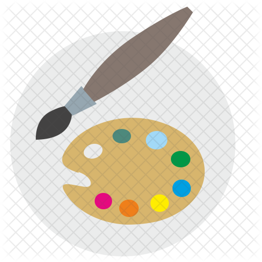 Color Palette Icon - Illustration (512x512)