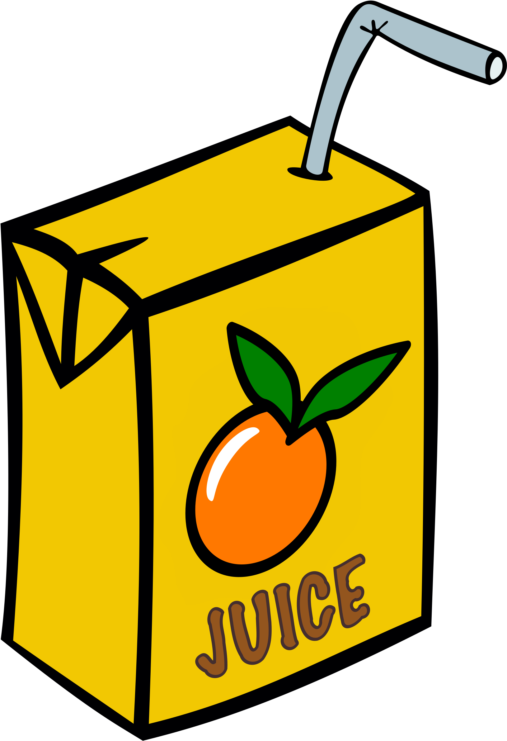 Big Image - Juice Box Clipart Black And White (1665x2400)