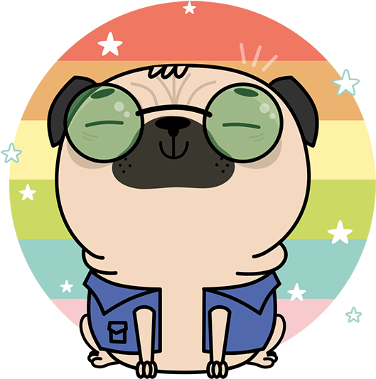 Pug Life Iv - Pug Dog Sticker Png (600x600)