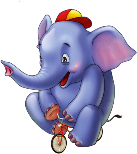 Clip Art - Circus Elephant Cartoon (600x604)